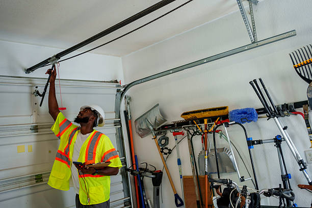 Professional Garage Door Panel Replacement technician working in Clarksville, IN